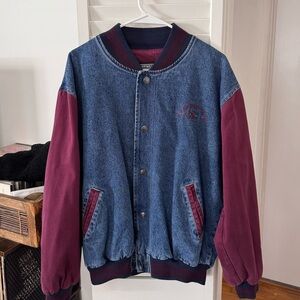 Vintage Hartwell ViaSport Burgundy Men's Bomber Jacket